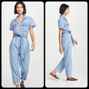 Boyish the Westley Denim coverall Jumpsuit Anthropologie Free People NWOT MED
